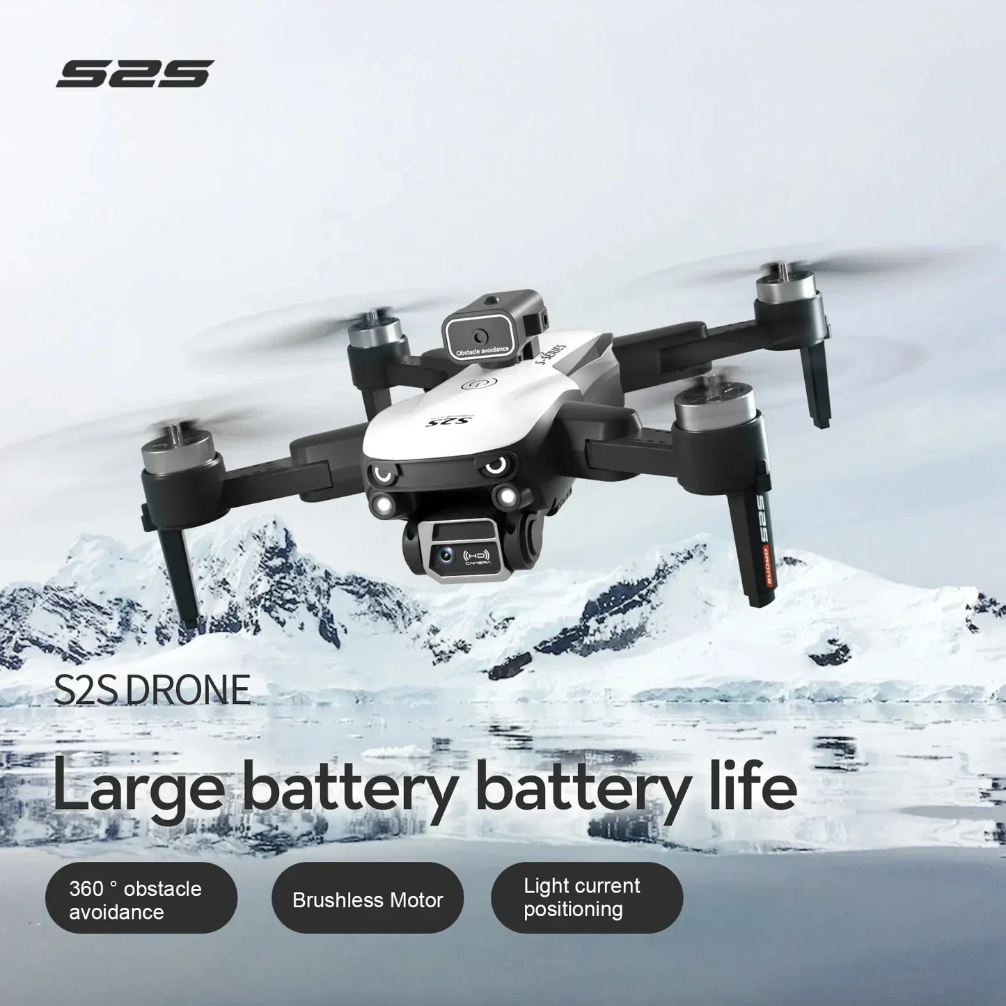 S2S Mini Drone 4K/8K HD – Obstacle Avoidance, Foldable RC Quadcopter with Dual Camera & Brushless Motor