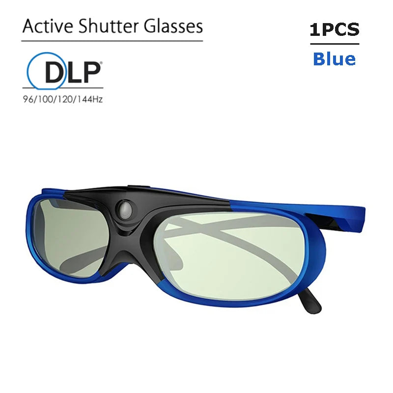 2025 Active Shutter 3D Glasses – USB Rechargeable for DLP Link Projectors