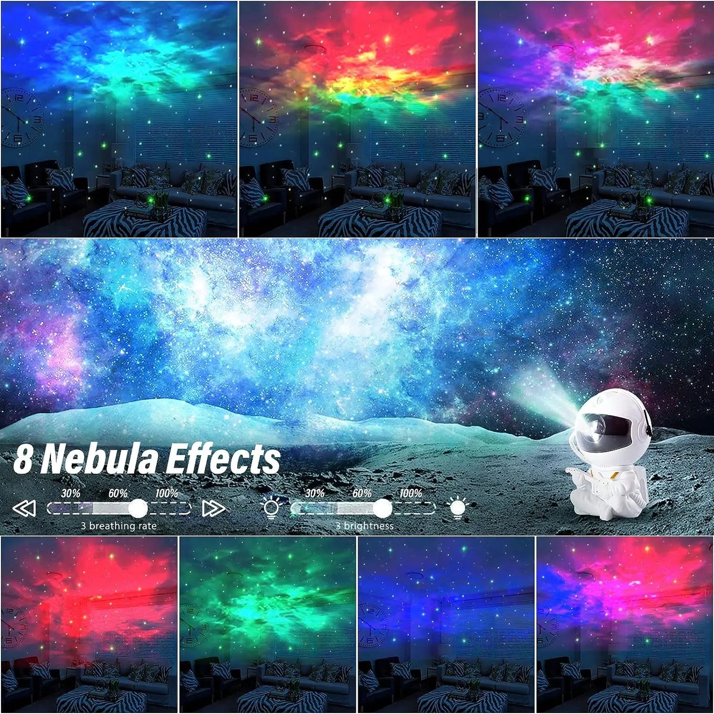 🌌 Astronaut Galaxy Projector Lamp – Transform Your Room Into a Starry Sky