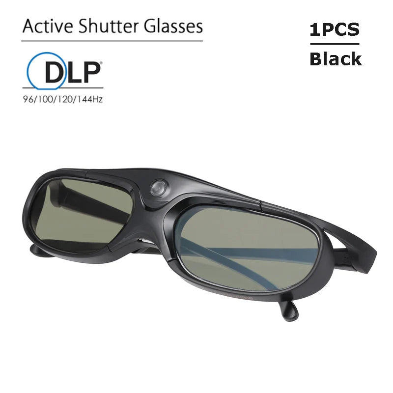 2025 Active Shutter 3D Glasses – USB Rechargeable for DLP Link Projectors