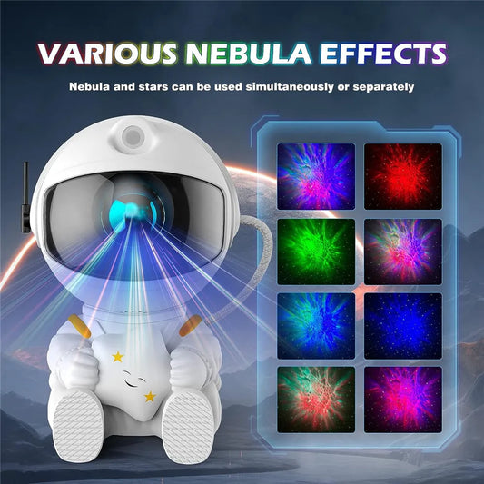 🌌 Astronaut Galaxy Projector Lamp – Transform Your Room Into a Starry Sky